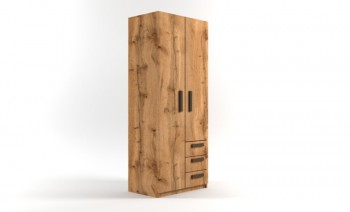 Шкаф 2-х створчатый с ящиками Шервуд (Дуб Вотан) в Большой Мурте - bolshaya-murta.mebel54.com | фото