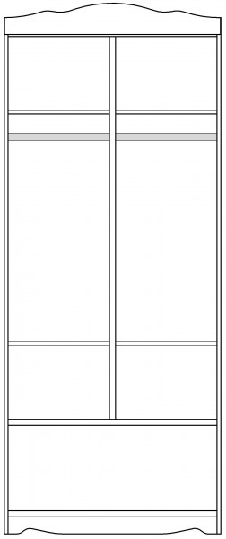 Шкаф 2-х створчатый серии Иллюзия 71 Бордовый в Большой Мурте - bolshaya-murta.mebel54.com | фото