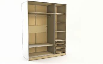 Шкаф 3-х створчатый с ящиками Скай люкс (Синий/Белый/корпус Клен) в Большой Мурте - bolshaya-murta.mebel54.com | фото