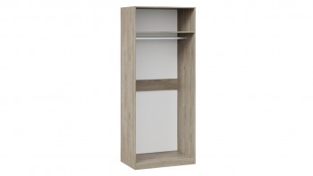Шкаф для одежды с 1 глухой и 1 зеркальной дверями правый «Эмбер» Баттл Рок/Серый глянец в Большой Мурте - bolshaya-murta.mebel54.com | фото