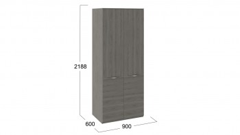 Шкаф для одежды с 2 дверями «Либерти» Хадсон в Большой Мурте - bolshaya-murta.mebel54.com | фото