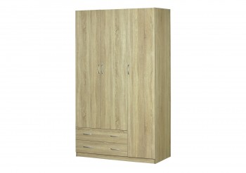 Шкаф для платья и белья 3-х дверный без зеркала Дуб Сонома в Большой Мурте - bolshaya-murta.mebel54.com | фото