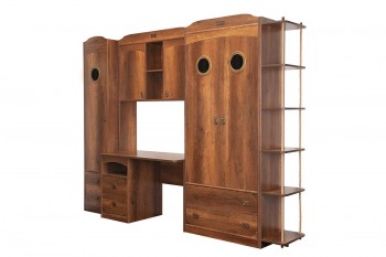 Шкаф комбинированный для белья «Навигатор» (Дуб Каньон) в Большой Мурте - bolshaya-murta.mebel54.com | фото