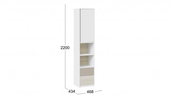 Шкаф комбинированный «Сканди» Дуб Гарден/Белый/Глиняный серый в Большой Мурте - bolshaya-murta.mebel54.com | фото