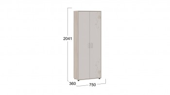Шкаф комбинированный «Витра» тип 1 Ясень шимо/Сатин матовый с рисунком в Большой Мурте - bolshaya-murta.mebel54.com | фото