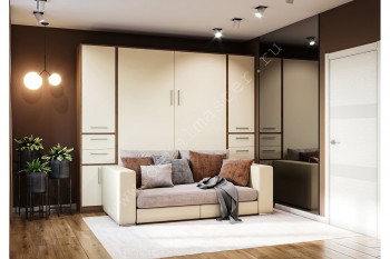 Шкаф-кровать с диваном Злата в Большой Мурте - bolshaya-murta.mebel54.com | фото