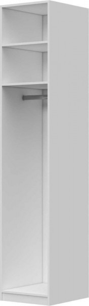 Шкаф ШР-1 зеркало, правый, Вива (Белый/Белый глянец/Платина) в Большой Мурте - bolshaya-murta.mebel54.com | фото
