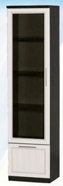 Шкаф средний с ящиком и стеклодверью ДЛЯ ГОСТИНОЙ ШСЯС-450 Венге/Дуб выбеленный в Большой Мурте - bolshaya-murta.mebel54.com | фото