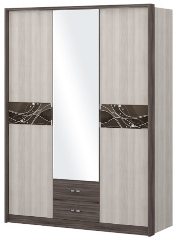 Шкаф трехстворчаты с зеркалом Шк68.1 Николь в Большой Мурте - bolshaya-murta.mebel54.com | фото