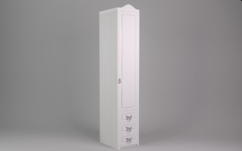 Шкаф угловой Бэлла с ящиками (Выбеленное дерево/Белый) в Большой Мурте - bolshaya-murta.mebel54.com | фото
