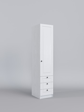 Шкаф угловой (секция с ящиками) Классика (Белый/корпус Выбеленное дерево) в Большой Мурте - bolshaya-murta.mebel54.com | фото