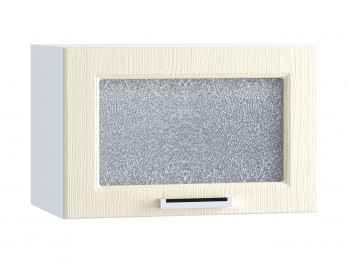 Шкаф верхний горизонтальный со стеклом 500, ШВГС 500 (Клен кремовый/корпус белый) в Большой Мурте - bolshaya-murta.mebel54.com | фото