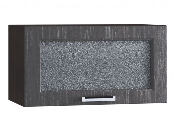 Шкаф верхний горизонтальный со стеклом 600, ШВГС 600 (Клен серый/корпус венге) в Большой Мурте - bolshaya-murta.mebel54.com | фото