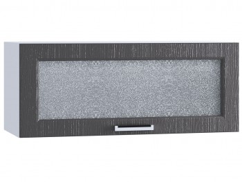 Шкаф верхний горизонтальный со стеклом 800, ШВГС 800 (Клен серый/корпус белый) в Большой Мурте - bolshaya-murta.mebel54.com | фото