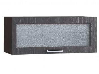Шкаф верхний горизонтальный со стеклом 800, ШВГС 800 (Клен серый/корпус венге) в Большой Мурте - bolshaya-murta.mebel54.com | фото