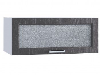 Шкаф верхний горизонтальный со стеклом 810, ШВГС 810 (Клен серый/корпус белый) в Большой Мурте - bolshaya-murta.mebel54.com | фото