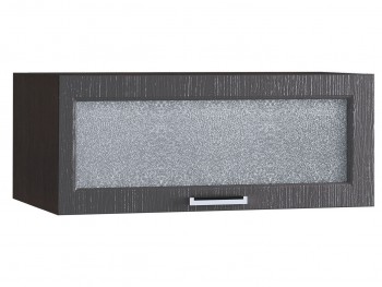 Шкаф верхний горизонтальный со стеклом 810, ШВГС 810 (Клен серый/корпус венге) в Большой Мурте - bolshaya-murta.mebel54.com | фото