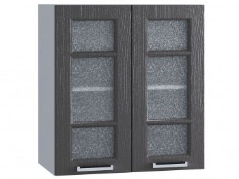 Шкаф верхний со стеклом 600, ШВС 600 (Клен серый/корпус белый) в Большой Мурте - bolshaya-murta.mebel54.com | фото