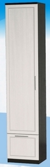 Шкаф высокий с ящиком ДЛЯ ГОСТИНОЙ ШВЯ-450 Венге/Дуб выбеленный в Большой Мурте - bolshaya-murta.mebel54.com | фото