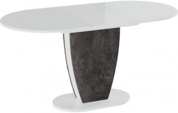 Стол обеденный «Монреаль» Тип 1 (Белый глянец/Моод темный) в Большой Мурте - bolshaya-murta.mebel54.com | фото