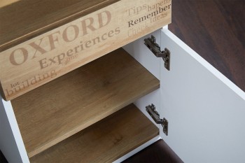 Стол с ящиками «Оксфорд» (Ривьера/Белый с рисунком) в Большой Мурте - bolshaya-murta.mebel54.com | фото