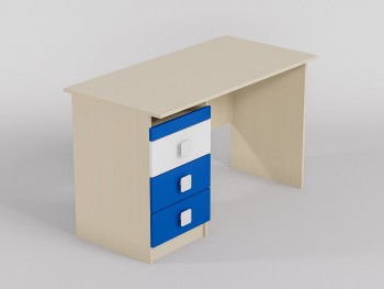 Стол (прямая столешница) Скай люкс (Синий/Белый/корпус Клен) в Большой Мурте - bolshaya-murta.mebel54.com | фото
