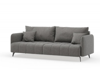 Валериан диван трёхместный прямой Стальной, ткань RICO FLEX 9292 в Большой Мурте - bolshaya-murta.mebel54.com | фото